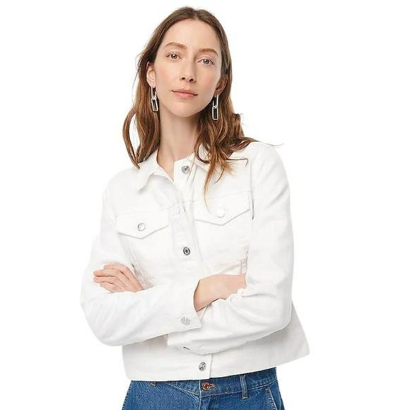J. Crew Jackets & Coats New J Crew Womens White Denim Jacket